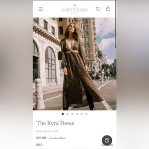 Christy Dawn Kyra Dress - Black Floral Long Sleeve Dress